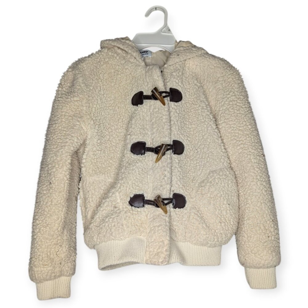 Coffeeshop Kids Girls Fluffy & Cozy Hooded Winter Lined Jacket Size 7